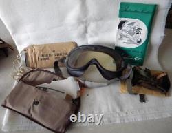 Ensemble authentique de lunettes volantes de la Seconde Guerre mondiale B-8, délivré par l'Armée de l'Air des États-Unis, de collection