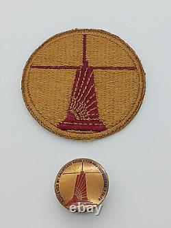 Ensemble d'écussons et de pins du personnel au sol de la US Army Air Force (AAF) du Transport Command de la Seconde Guerre mondiale