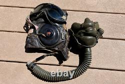 Ensemble de casque de vol filaire avec masque à oxygène et lunettes de l'USAAF de la Seconde Guerre mondiale