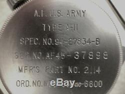 Époque Restaurée Époque Elgin Type A-11 Us Army Air Forces Watch 539 16 Joyaux