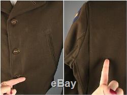 Eto Made Ike Jacket Des Officiers De L'armée De L'air Américaine De La Seconde Guerre Mondiale Portant Le Numéro Usstaf Ww2 # 7517