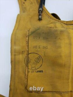 Forces Aériennes / U. S. Army Mae West B4 Pneumatic Life Jvest 1943 Ww2 Avec Dye Marker