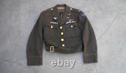 Forces Old Us Army Air Officiers De L'époque Ww2 Ike Jacket Robe Vareuse Utilisé