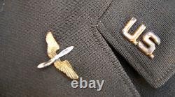 Forces Old Us Army Air Officiers De L'époque Ww2 Ike Jacket Robe Vareuse Utilisé