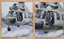 Forces aériennes de l'armée soviétique: Affiche de départ d'urgence du pilote d'hélicoptère armé Mi-2 quittant l'URSS