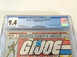 G. I. Joe, A Real American Hero #1 Cgc 9.4 Ow. W Newstand 1982 Marvel Numéro Clé