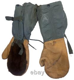 Gants de mitaines en cuir de l'US Army Air Force de la Seconde Guerre mondiale, taille moyenne N-4B, USAF B-17