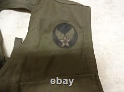 Gilet de survie d'urgence de l'armée de l'air des États-Unis des années 40 de la Seconde Guerre mondiale