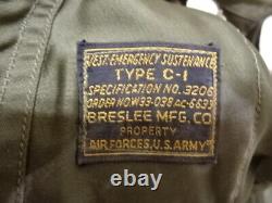 Gilet de survie d'urgence de l'armée de l'air des États-Unis des années 40 de la Seconde Guerre mondiale