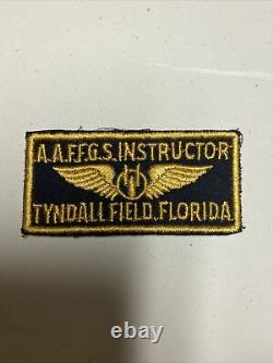 H0619 Ww2 Us Army Air Force Flexible Gun School Instructor Epaule Patch Ir45a