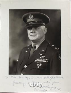 Henry Arnold, Commandant de la Seconde Guerre mondiale des Forces aériennes américaines, Général de l'Armée Photographie signée.