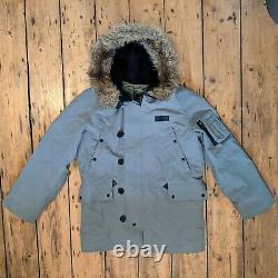 Hommes Alpha Industries Parka Extreme Cold Weather Alaska Taille S Petite Immaculée
