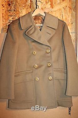 Identifié Ww2 États-unis Armée De L'air Armée De L'air (lt) Short Officers Manteau De Laine