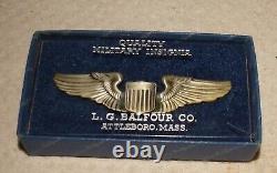 In French: Insigne de pilote en argent sterling de l'US Army Air Corps / Air Force de la Seconde Guerre mondiale, 3x. 8