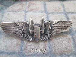 In French, the title would be: Rare WW2 US Army Air Force Sterling AAF Aerial Gunner Wing 3 Pin.