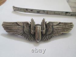 In French, the title would be: Rare WW2 US Army Air Force Sterling AAF Aerial Gunner Wing 3 Pin.