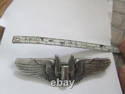 In French, the title would be: Rare WW2 US Army Air Force Sterling AAF Aerial Gunner Wing 3 Pin.