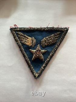 Insigne d'épaule en fil d'or de la 12e Force aérienne de l'USAAF de l'armée américaine de la Seconde Guerre mondiale en Italie