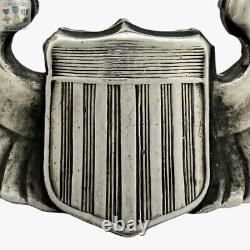 Insigne de pilote des forces aériennes de l'armée de la WWII Luxenberg en argent 3-1/16 taille WWII