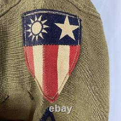 Insigne original de la chemise de l'US Army Air Corps de la Seconde Guerre mondiale patché CBI