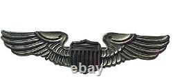 Insigne original de pilote d'ailes de pilote Sterling 3 LGB Balfour de l'US Army Air Force de la Seconde Guerre mondiale