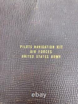 Kit De Navigation Pilote Original Ww2 Air Forces Us Army Sac En Cuir De Vol Satchel