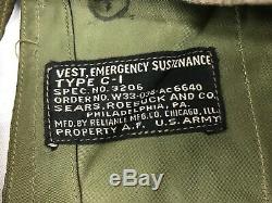 La Seconde Guerre Mondiale Us Army Air Forces Pilotes D'urgence Subsistance Type C-1 Vest Vol