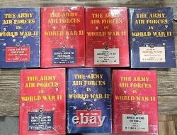 Les Forces aériennes de l'Armée pendant la Seconde Guerre mondiale Vol 1-7 Livres Craven 1ère édition 1949 DJ