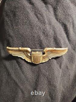 Les Forces aériennes de l'armée des États-Unis (USAAF ou AAF), ailes en argent sterling de la Seconde Guerre mondiale de 3 pouces