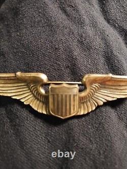 Les Forces aériennes de l'armée des États-Unis (USAAF ou AAF), ailes en argent sterling de la Seconde Guerre mondiale de 3 pouces