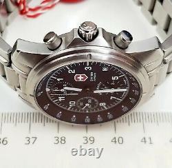 Les Hommes Swiss Chronograph Automatic Watch Victorinox Swiss Army Air Force In Box