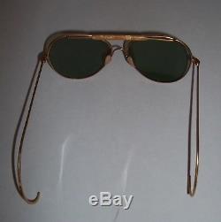 Lunettes De Soleil Aviateur Naviex Vintage Style U. S. Army Air Force Avec Étui Ww II Rare