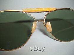 Lunettes De Soleil Aviateur Naviex Vintage Style U. S. Army Air Force Avec Étui Ww II Rare