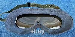 Lunettes de vol vintage de l'US ARMY AIR FORCE B-8 de la Seconde Guerre mondiale 1944 dans la boîte verte M-1944