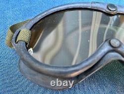 Lunettes de vol vintage de l'US ARMY AIR FORCE B-8 de la Seconde Guerre mondiale 1944 dans la boîte verte M-1944