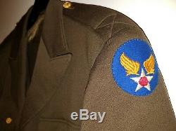 Manteau Veste Od 40l Des Officiers Des Forces Aériennes De L'armée De Terre Américaine (daté De 1944)