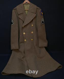 Manteau en laine de sergent-chef de l'USAAF 2e armée de l'air 'AE CLARK' WWII 36R 1942