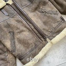 Manteau en peau de mouton véritable de type B-3 de l'armée de l'air américaine de taille 54