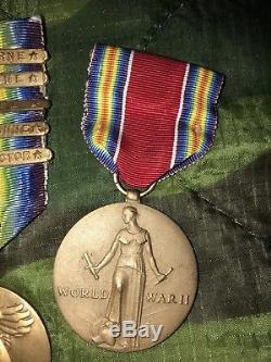 Médaille De L'armée Américaine De La Seconde Guerre Mondiale Et Médaille De La Victoire De La Première Guerre Mondiale Avec 5 Barres, Victoire De La Seconde Guerre Mondiale, Force Aérienne