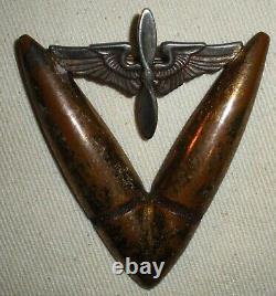 Navajo Ww2 Victory Pin Army Airforce V Brass Et Silver Publié Vafo