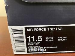 Nike Air Force 1 Low 07 Lv8 Nba Hoops White Black Orange 823511-104 Hommes Sz 11,5