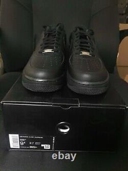 Nike Air Force 1 Low Supreme Black Size 10 Ds Flambant Neuf
