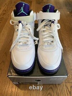 Nike Air Jordan 5 V Retro Air Force 1 Chaussures Fusion Ajf 5 2010 White Grape Hommes 10