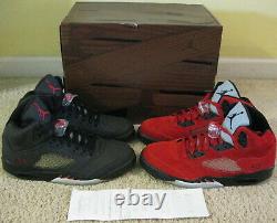 Nike Air Jordan 5 V Retro Shoes Dmp Defining Moments Pack Noir Rouge 6 11 Hommes 10