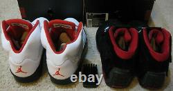 Nike Air Jordan Retro Shoes 5 18 Cdp Countdown Pack White Fire Red Black Men 10