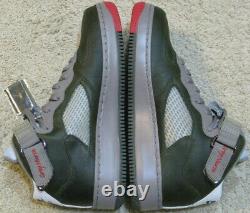 Nike Air Jordan V Retro Force 1 Fusion Ajf 5 Premier Chaussures Gris Infirmière Rouge Hommes 10