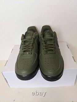 Nike By You ID Air Force 1 Bas Hommes Chaussures Militaire Vert / Noir-orange Taille 6