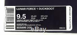 Nike Lunar Air Force 1 Duckboot Baroque Brun Armée Olive 805899-200 Msrp 165 $ Bt