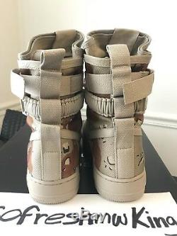 Nike Sf Af1 Desert Camo 864024-202 Taille 13 W Réception! Air Force 1