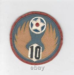 Nommé 3 Ww 2 Us Army Air Force 10th Air Force Leather Patch Inv# L282